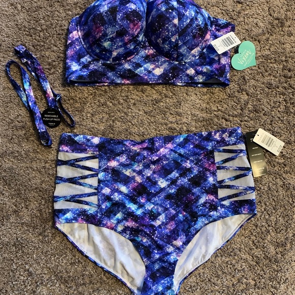 Torrid Vixen Geo Space 2pc Swimsuit (Plus 2)
